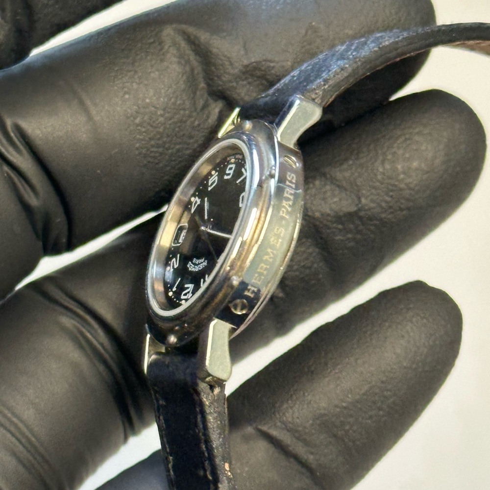 Hermès Clipper CL4.210 Black Dial, Silver Stainless Steel 24mm Luxury Watch - Picture 8 of 15